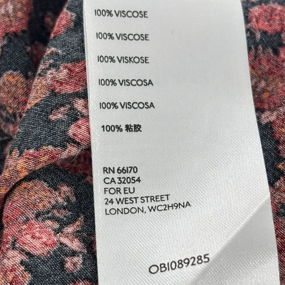 Free People Red Provence Floral Mini Dress